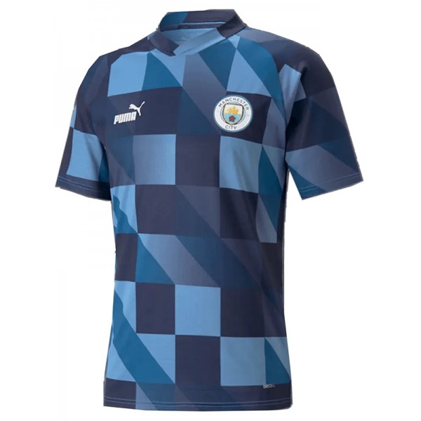 Manchester city maglia sportiva pre-partita divisa da calcio da uomo blu kit da calcio 2023-2024